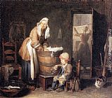 Jean Baptiste Simeon Chardin Famous Paintings - The Laundress